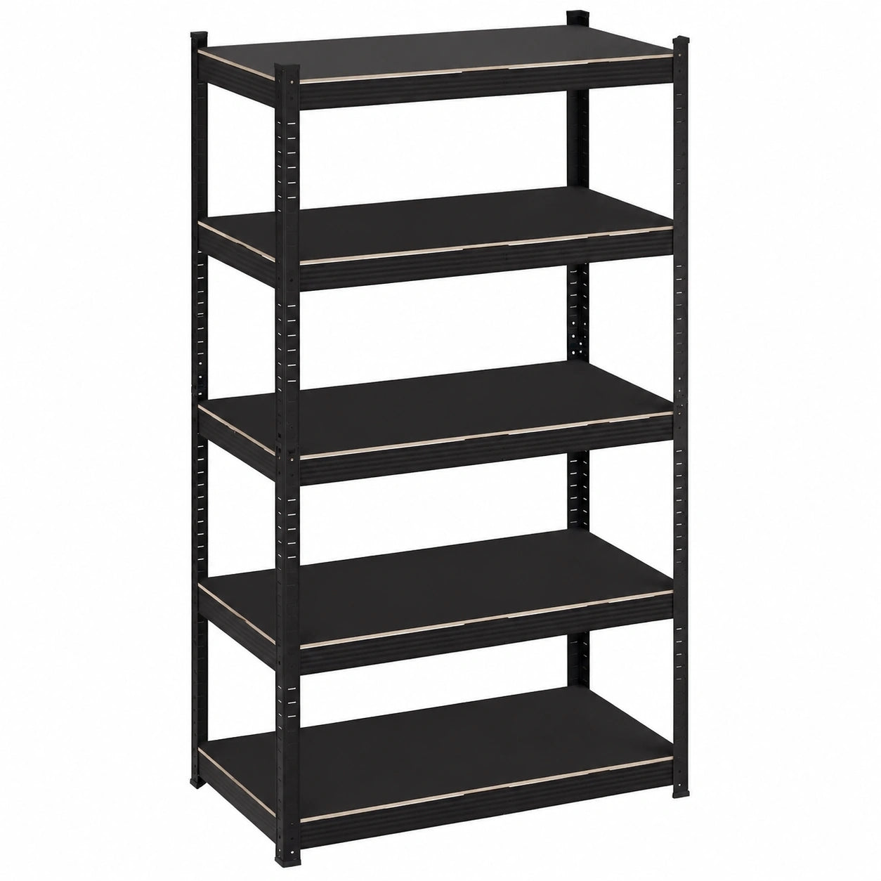 Scaffale Robusto in Acciaio, 180x90x40 cm, 5 Ripiani, Capacità 875 kg, per Garage e Cantina, Nero