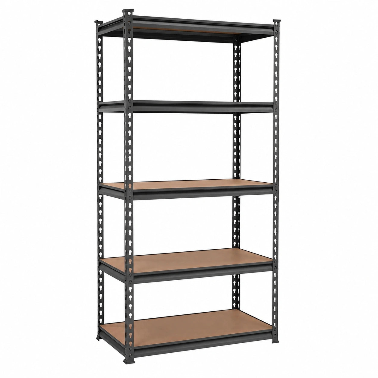 Scaffale Robusto per Garage e Officina 5 Ripiani 907,2kg Metallo Regolabile 90x45x183 cm