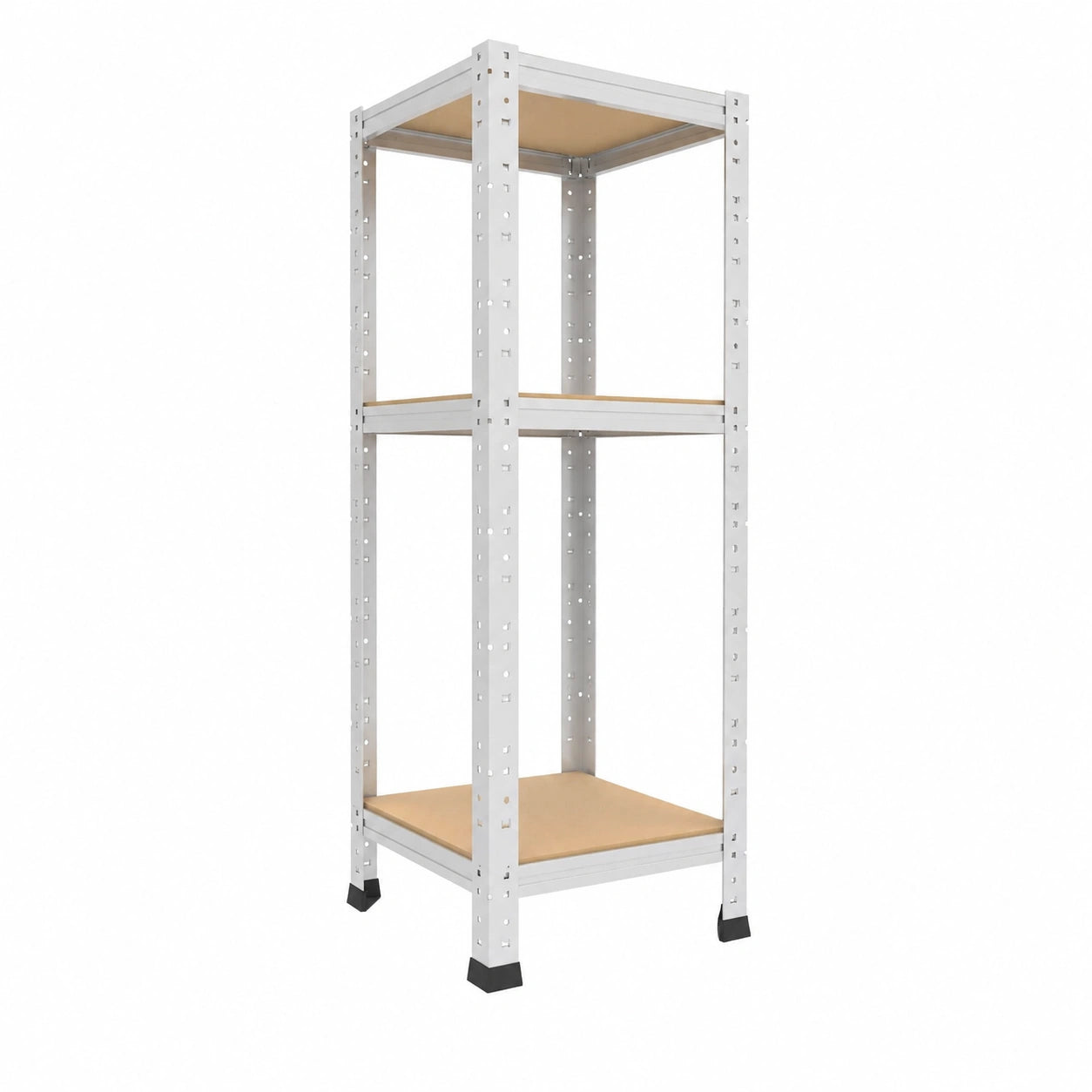 Scaffale Metallico Zincato 100x50x30cm con 3 Ripiani, Capacità 175kg, Perfetto per Garage e Officina