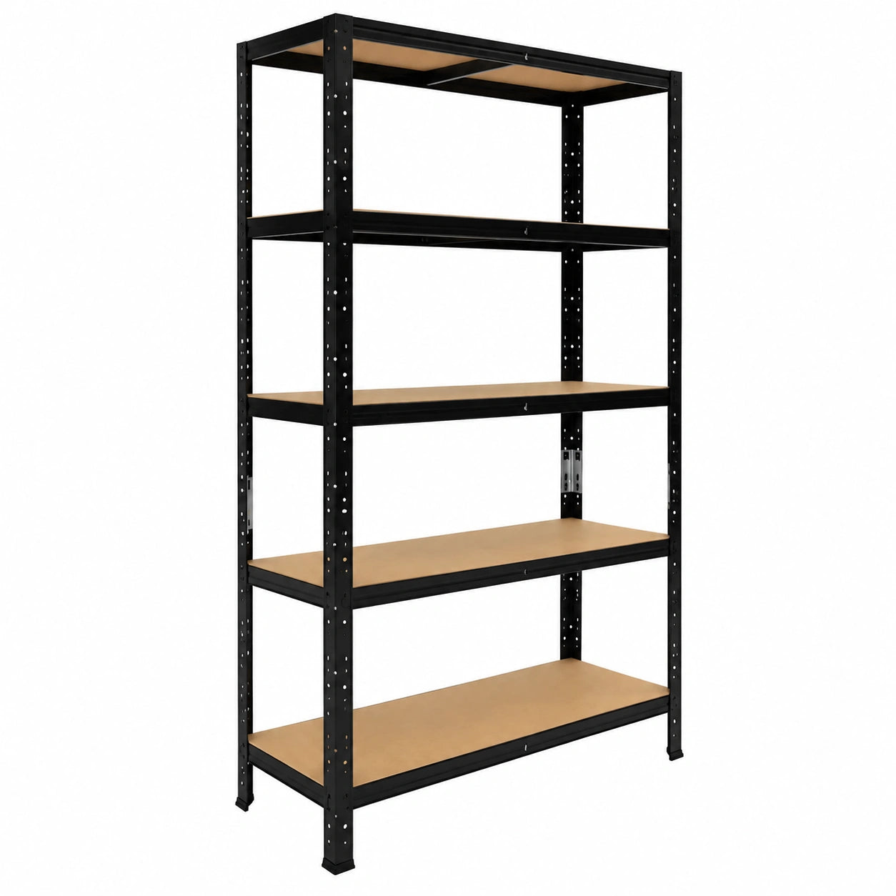 Scaffale in Metallo Nero per Carichi Pesanti con 6 Ripiani, 200x60x23cm - 145kg a Ripiano