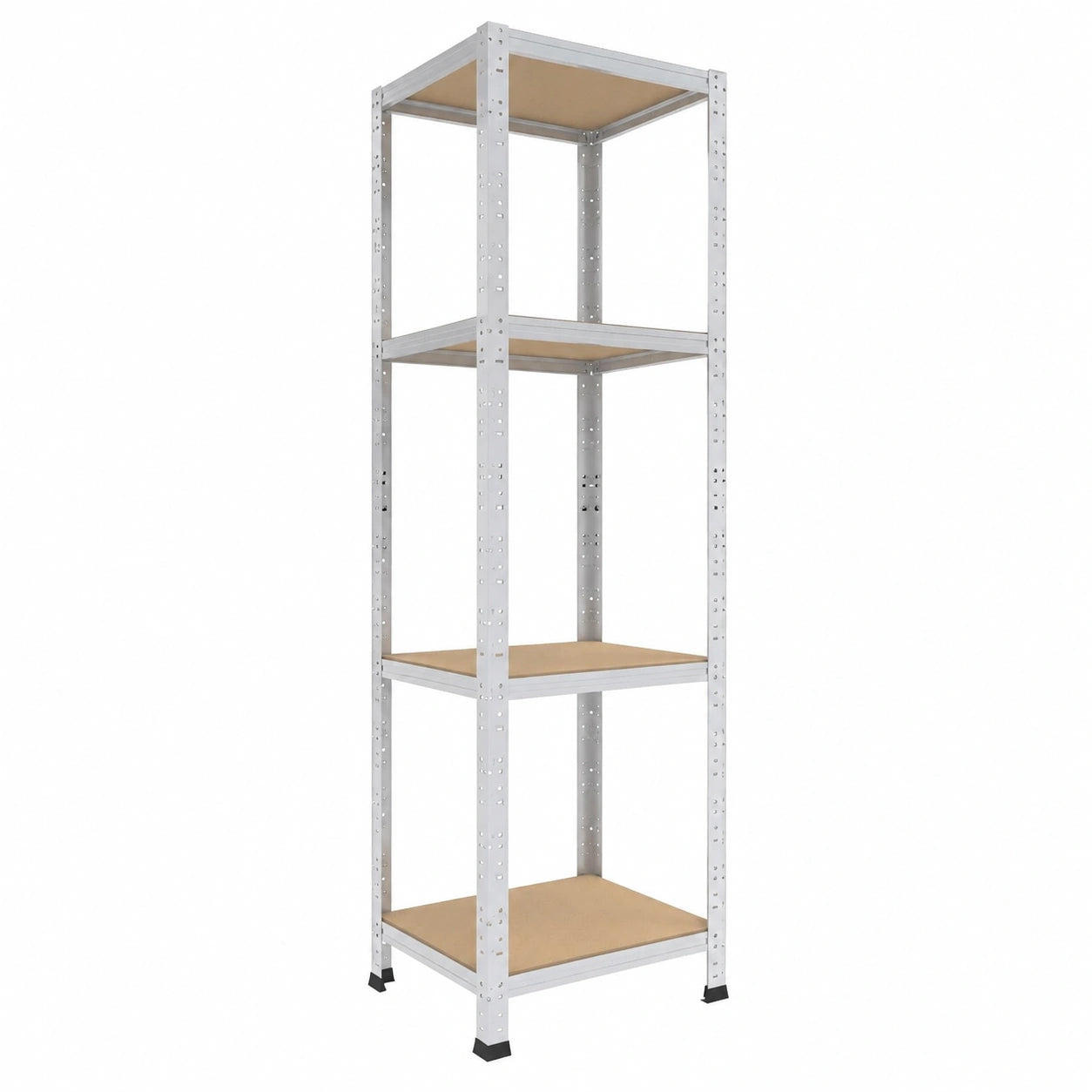 Scaffale in Metallo 180x50x40cm Zincato per Carichi Pesanti con 4 Ripiani, 175kg Capacità