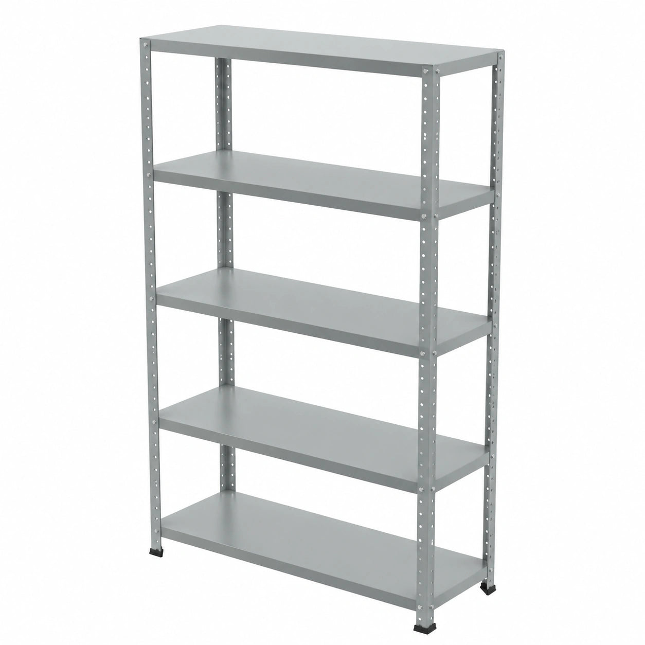 GRIMA Scaffale in Metallo Zincato, 5 Ripiani, 100x40x187h cm, Capacità 400kg, Ideale per Garage, Cucina e Ufficio