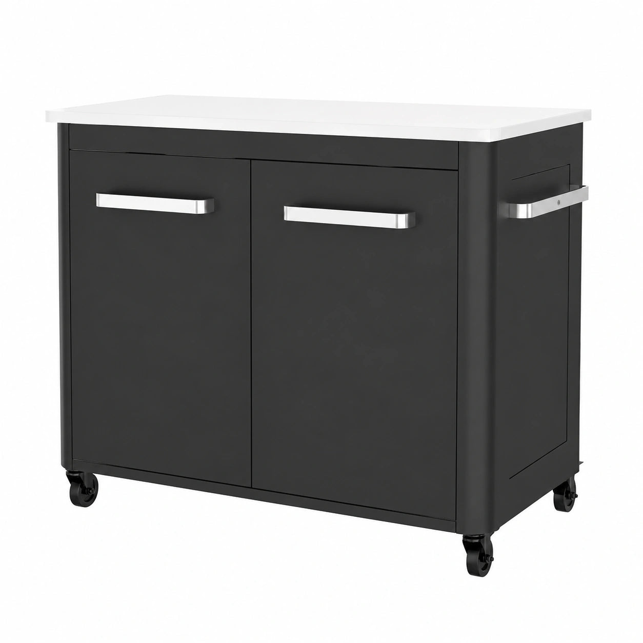 Cucina da Esterno Cozze® 120 cm con Superficie in Acciaio Inox e Carrello con Ruote