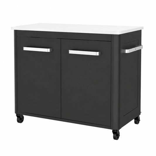 Cucina da Esterno Cozze® 120 cm con Superficie in Acciaio Inox e Carrello con Ruote