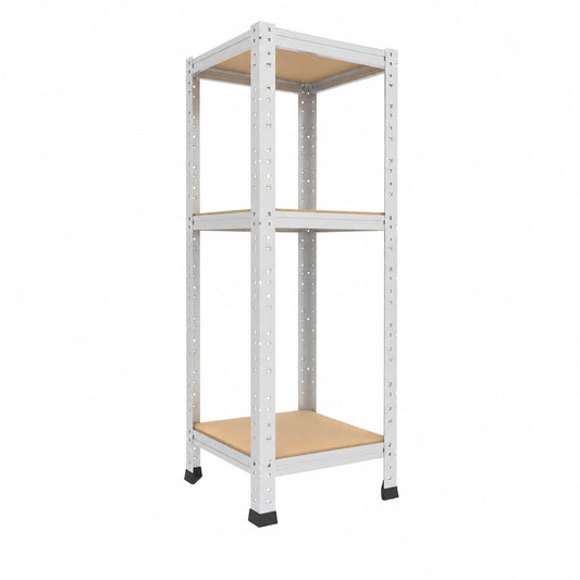 Scaffale Metallico Zincato 100x50x30cm con 3 Ripiani, Capacità 175kg, Perfetto per Garage e Officina
