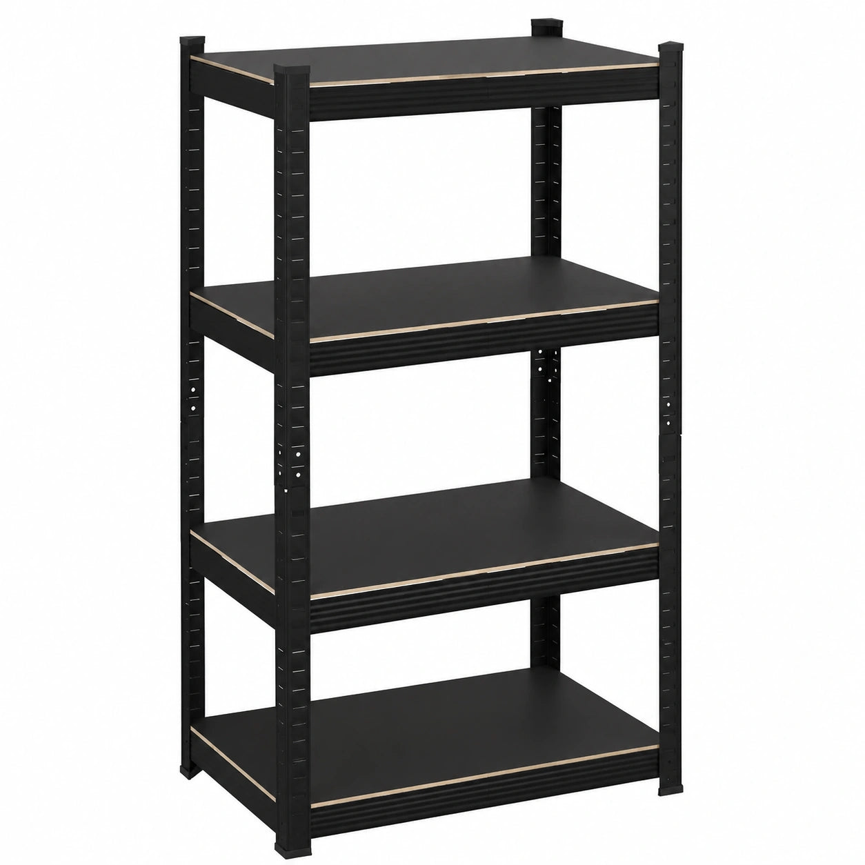 Scaffale in Acciaio Ultra Resistente 1000 kg con 4 Ripiani, Ideale per Garage e Cantina, 120x60x40 cm, Nero