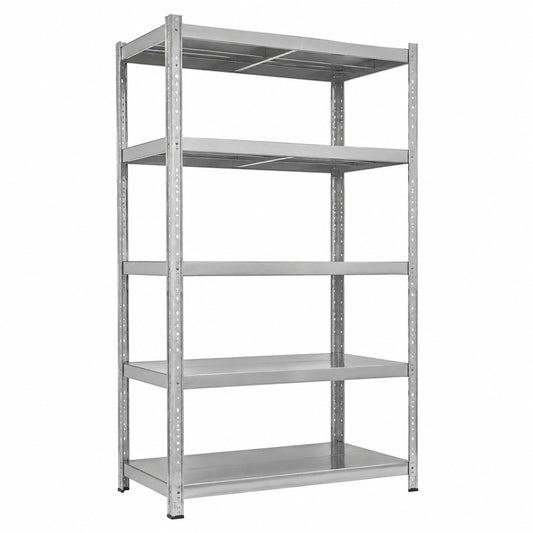 Scaffale Grima in Metallo Zincato 5 Ripiani Regolabili 120x40x195 cm