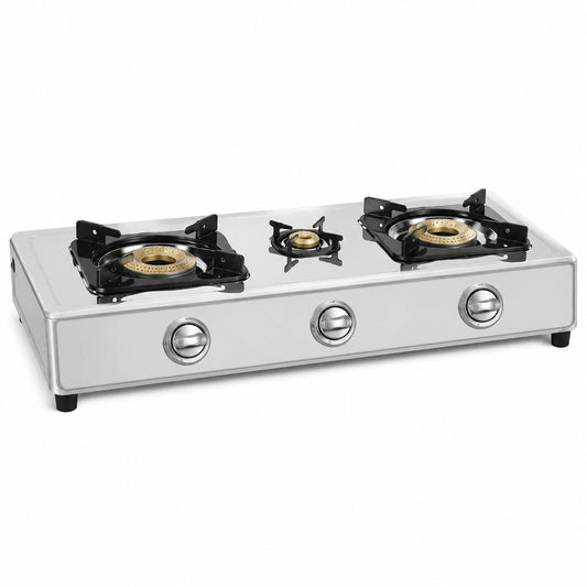 Fornello a Gas Portatile NJ NGB-300 con 3 Bruciatori - Ideale per Campeggio e Esterni