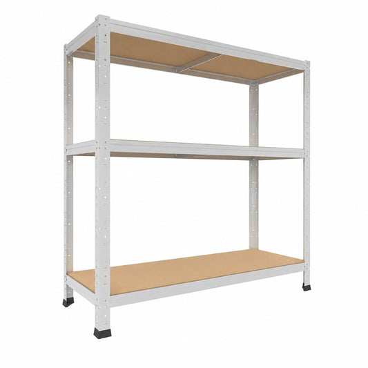 Scaffale Metallo Zincato per Carichi Pesanti 100x120x40cm con 3 Ripiani, 175kg Capacità