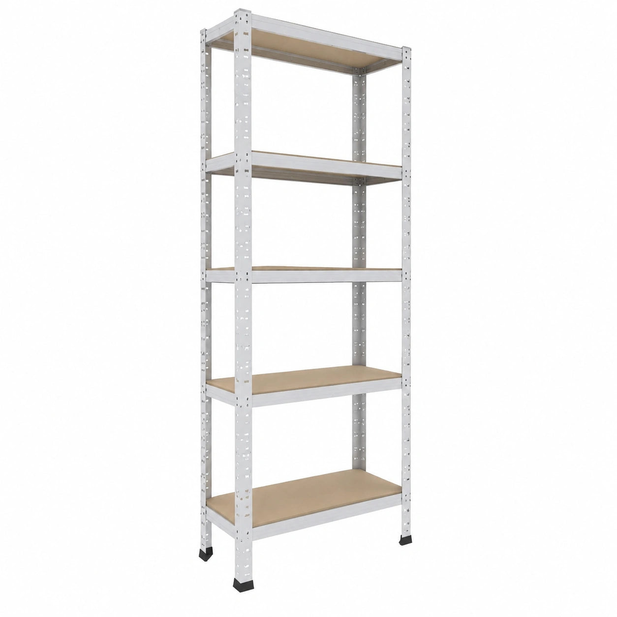 Scaffale in Metallo Zincato per Carichi Pesanti 180x60x23cm con 5 Ripiani, Capacità 175kg, Ideale per Garage, Ripostiglio o Officina