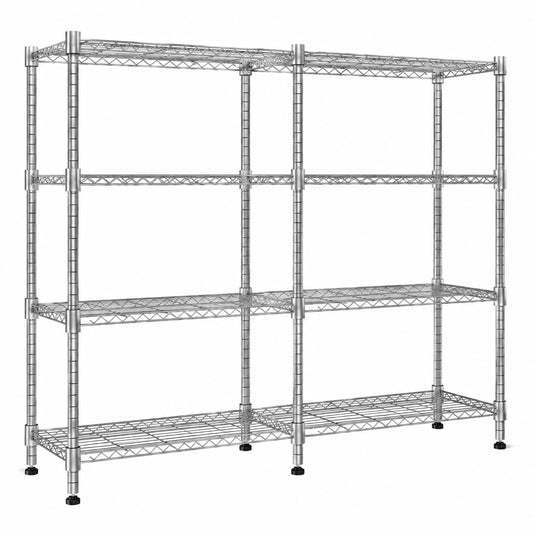 Scaffale in Metallo Regolabile a 4 Ripiani, 152x35x152 cm, per Garage e Cucina