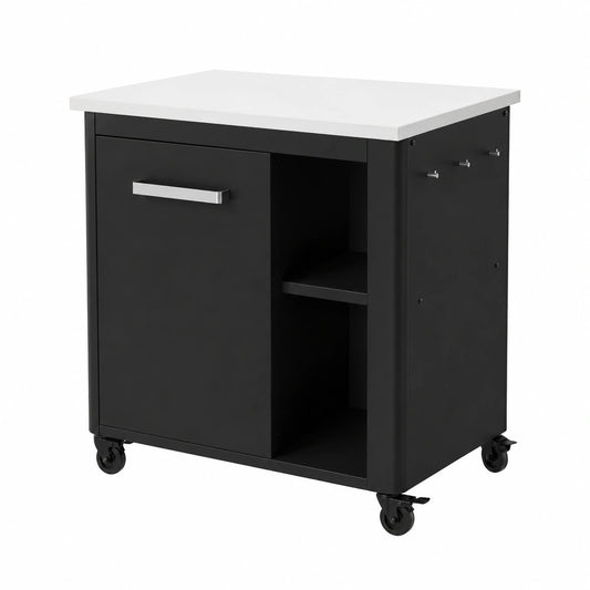 Carrello da Cucina per Esterno in Acciaio Inox Cozze® con Spazio Portaoggetti e Supporto Bombola, Capacità 100 kg
